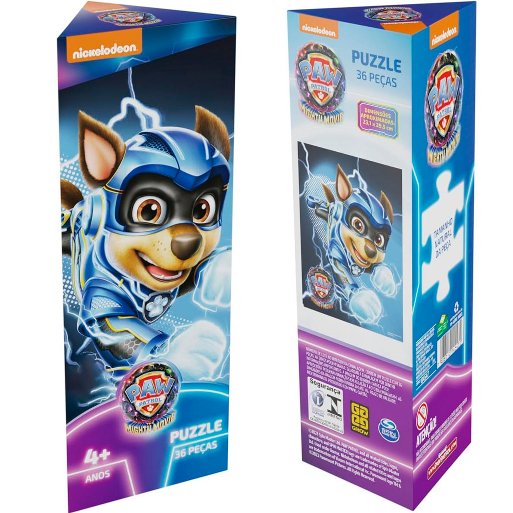 Quebra Cabeça Patrulha Canina O Filme 36 Peças 4547 - Grow em Oferta na Shopee