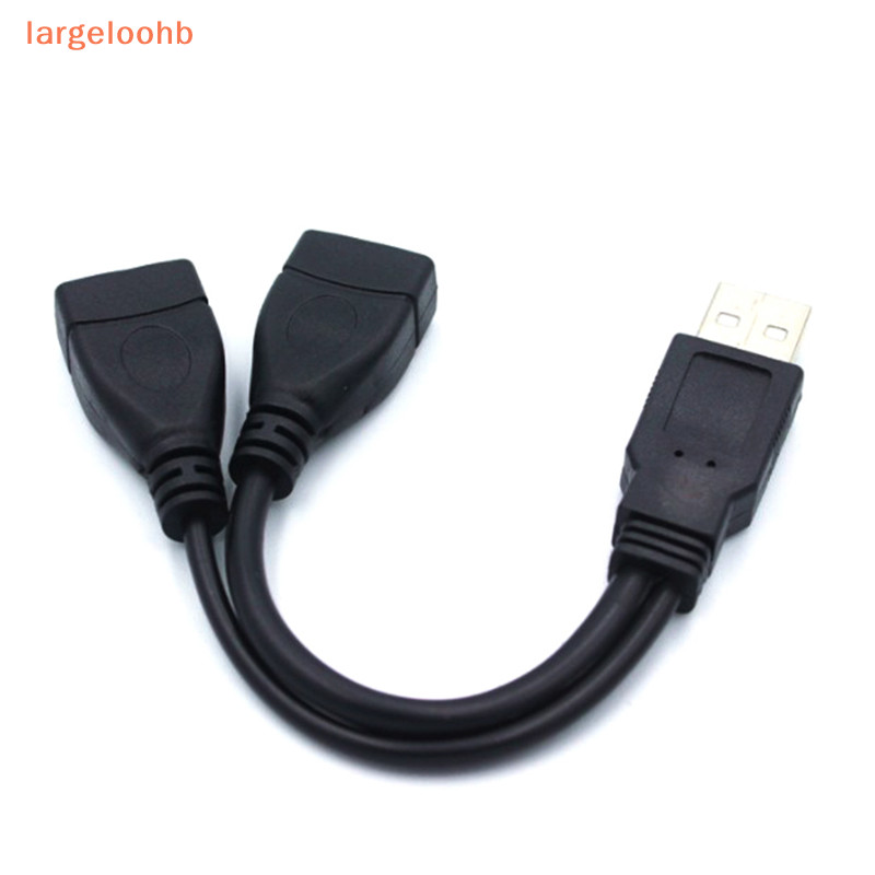 [largeloohb] Cabo Y Divisor USB 2.0 De 1 Macho Para 2 Fêmeas De Extensão Adaptador De Alimentação PC Carregamento De Transmissão De Dados Carro