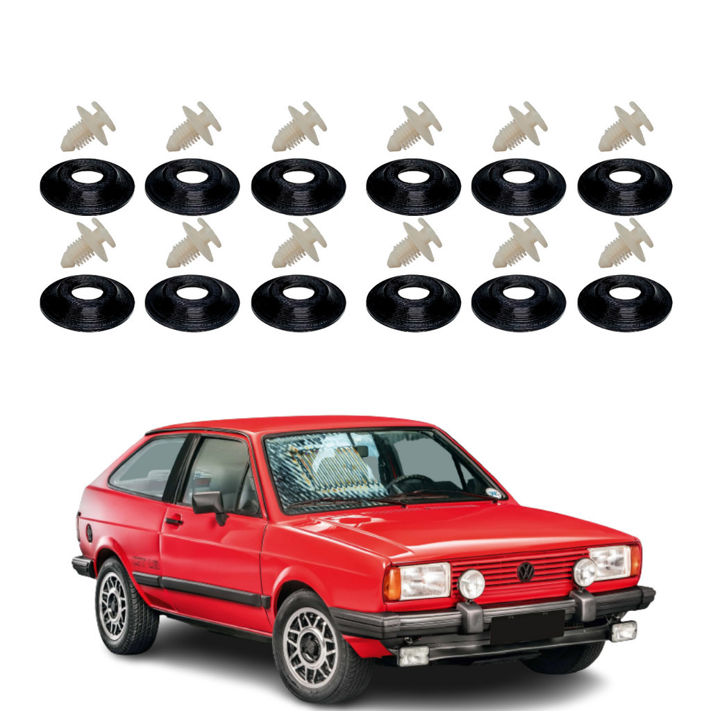 2 LADOS | Kit Suporte Presilha da Ombreira do Gol GT Ls Voyage Parati 84 a 86 | JR0112