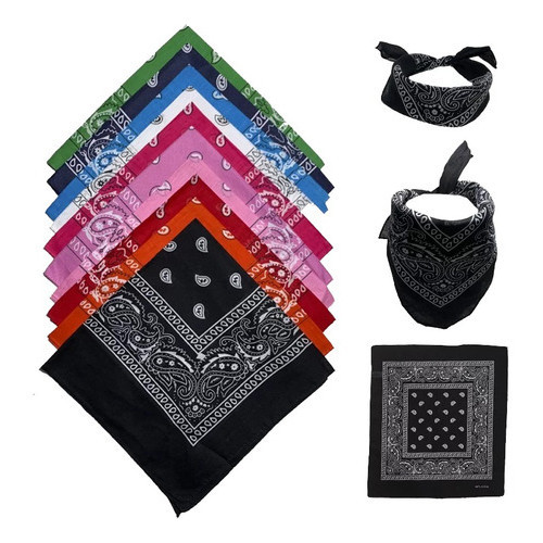 Bandana 100 % Poliéster Unidade Estampada Lenço Várias Cores