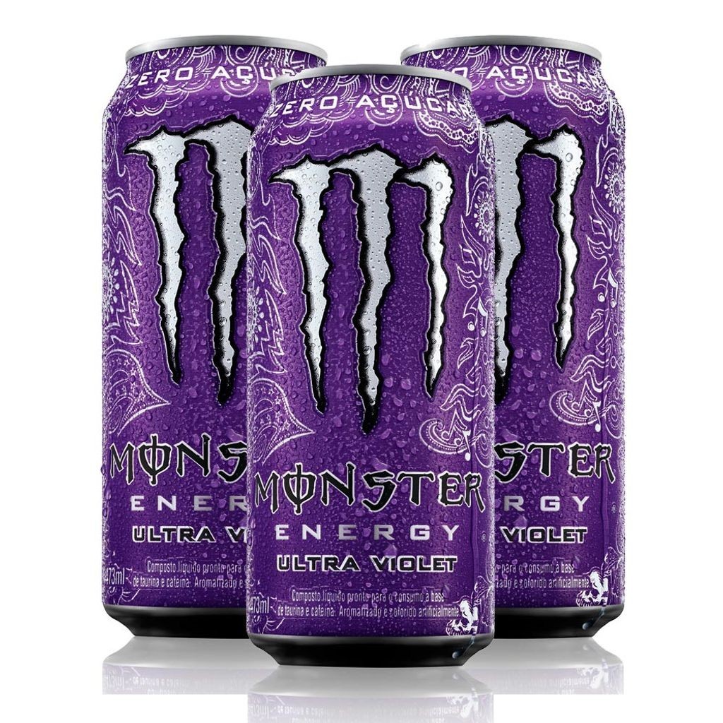 Kit 3 Energético Monster Energy Ultra Violet 473ml