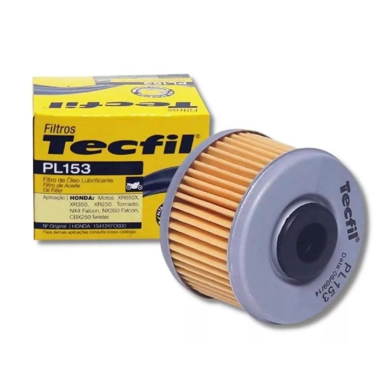 FILTRO OLEO MOTO HONDA CB250F CB300R XRE300 XR250 350 XR400R XR650 NX350 TRX350 TRX400 450 CRF250 PL153 CB 300F TWISTER