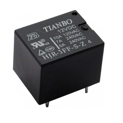 05 Pçs Rele 12v 10a 5 Pinos Tianbo NA / NF