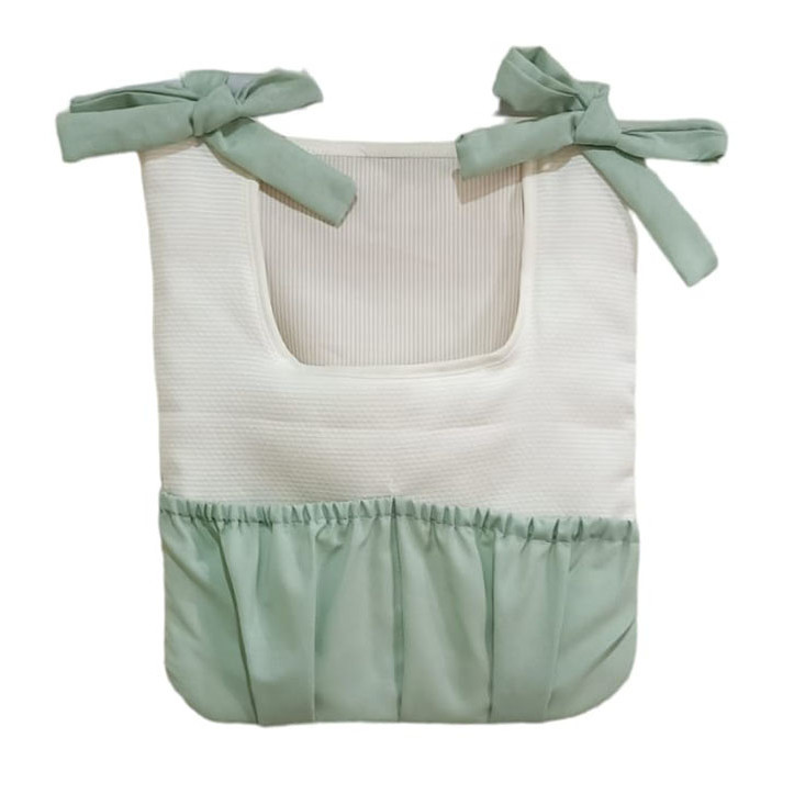 PORTA TRECO PARA BEBÊ 1 PÇS (PORTA FRALDAS) - PALHA, VERDE OLIVA E LISTRADO - C/ BOLSO -TECIDO 100% ALGODÃO - FOFINHO