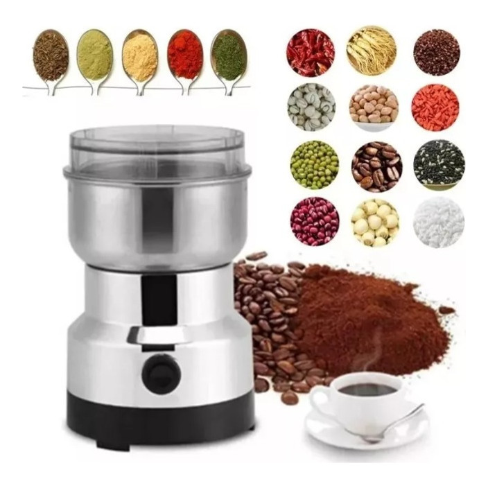 Moedor E Triturador De Café Grãos Sementes Eletrico Inox