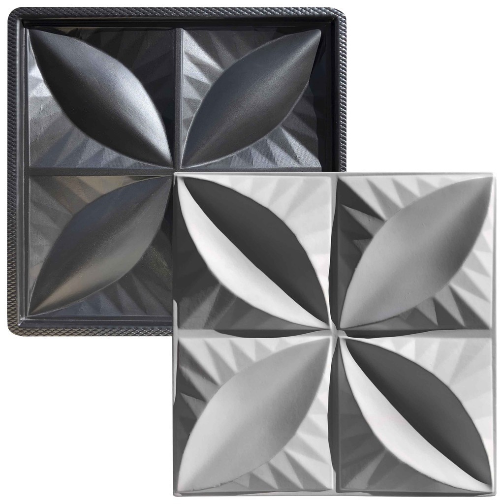 Forma 3D Gesso e Cimento ABS - Campestre 40x40