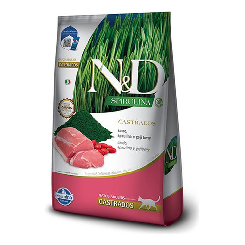 Ração Para Gatos N&d Spirulina Adulto Castrado Suino 1,5kg