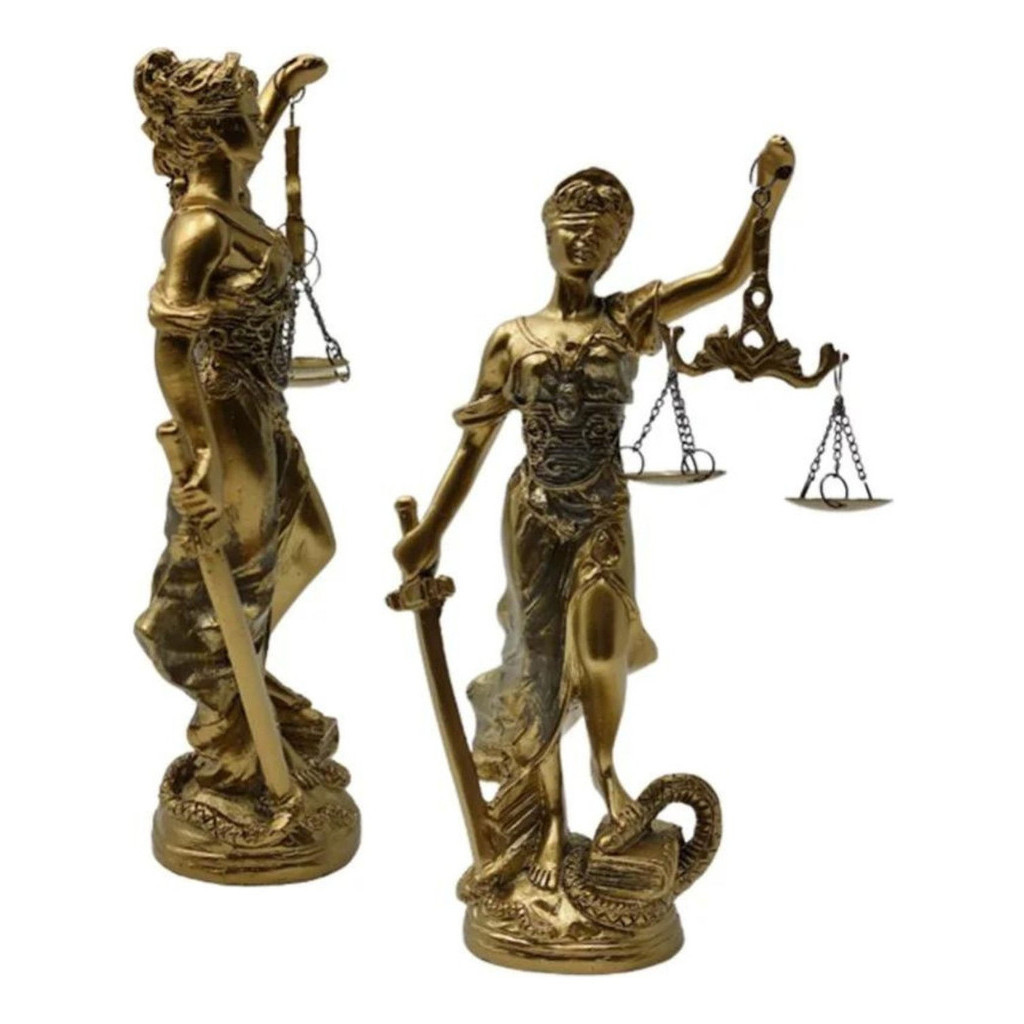 Estátua Deusa Da Justiça Dama Símbolo Direito 19 Cm
