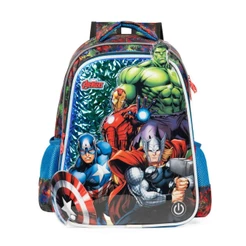 Mochila Escolar Masculina Infantil Vingadores Preta