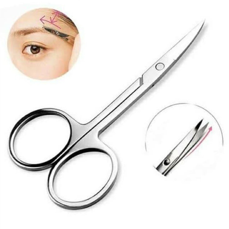 Tesoura Tesourinha Para Cortar Unha Sobrancelha E Cílios - Ponta Curva E Fina em Oferta na Shopee