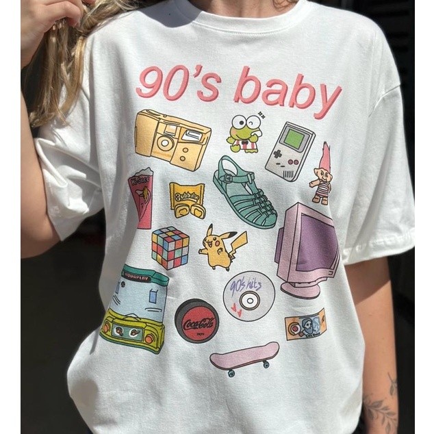 Camiseta 90´s Things Branca Unissex Modelo Novo Algodão 100% Premium Modelo 2025 Envip Ráp...