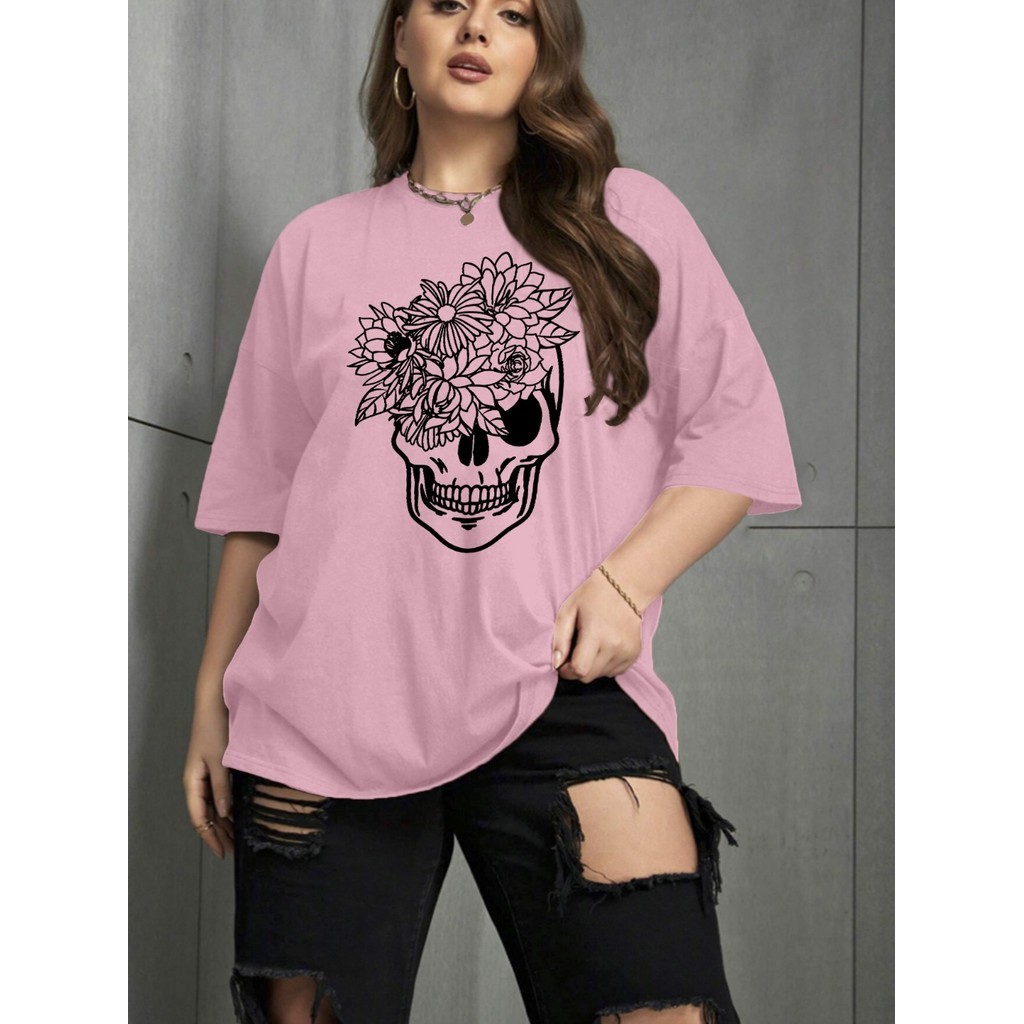 Camiseta Oversized Feminina Academia Casual Skatista Blusa Unissex Streetwear Personalizada Camisa