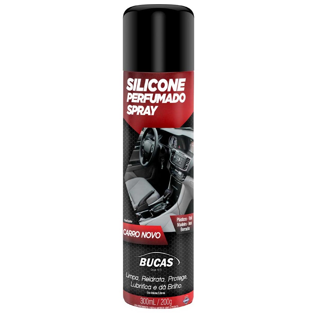 Silicone Perfumado Spray Carro Novo Bucas 300ml Rodabrill
