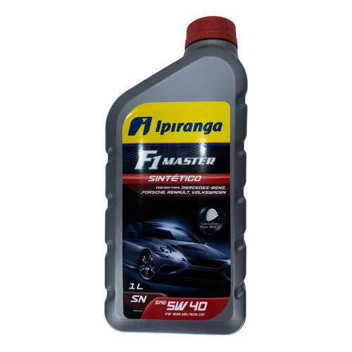 1 Litro Óleo Para Motor Ipiranga F1 Master Sintético Sn 5w40