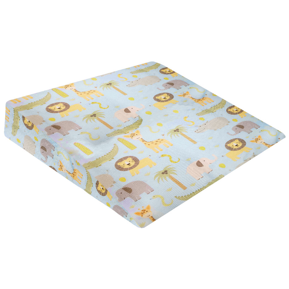 Travesseiro Anti Refluxo Rampa Para Bebê Berço Capa Com Zíper Lavável Antialérgico 30x30cm
