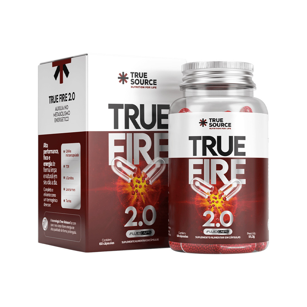 True Fire 2.0 60 Cápsulas  True Source em Oferta na Shopee