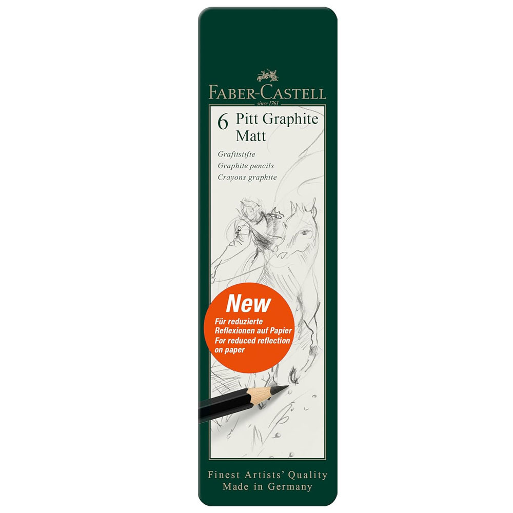 Lápis preto Pitt Grafite Matt 115207 com 6 unidades Faber-Castell em Oferta na Shopee