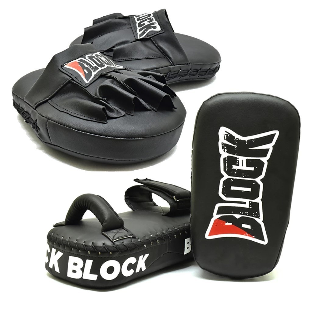 Kit Manopla e Aparador de Chutes Muay Thai, MMA, Karatê, Tae Kwon Do e Kung Fu Boxe