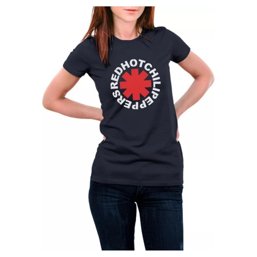 Camiseta Babylook Banda Red Hot Chili Peppers Rock Feminina