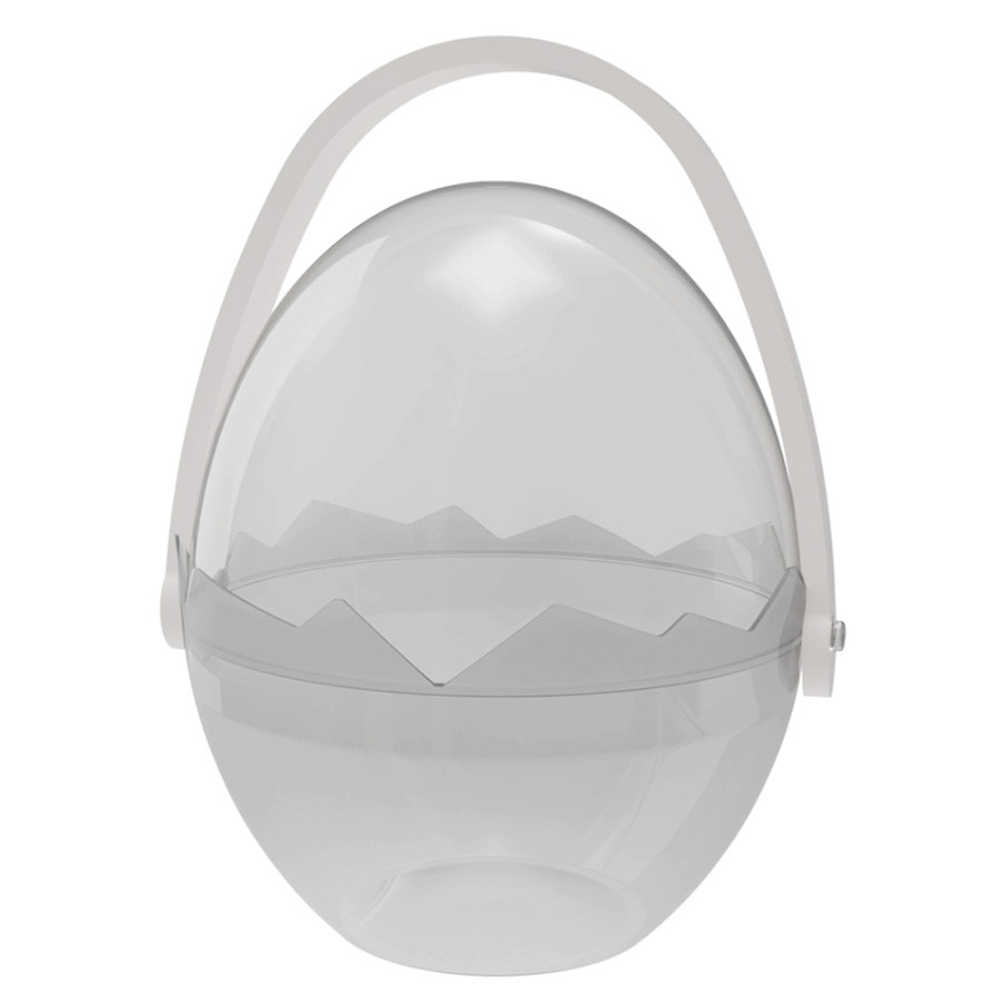 Cesta de Páscoa Ovo com Alça - Cristal - 1 unidade - Rizzo em Oferta na Shopee
