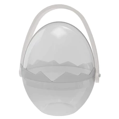Cesta de Páscoa Ovo com Alça - Cristal - 1 unidade - Rizzo