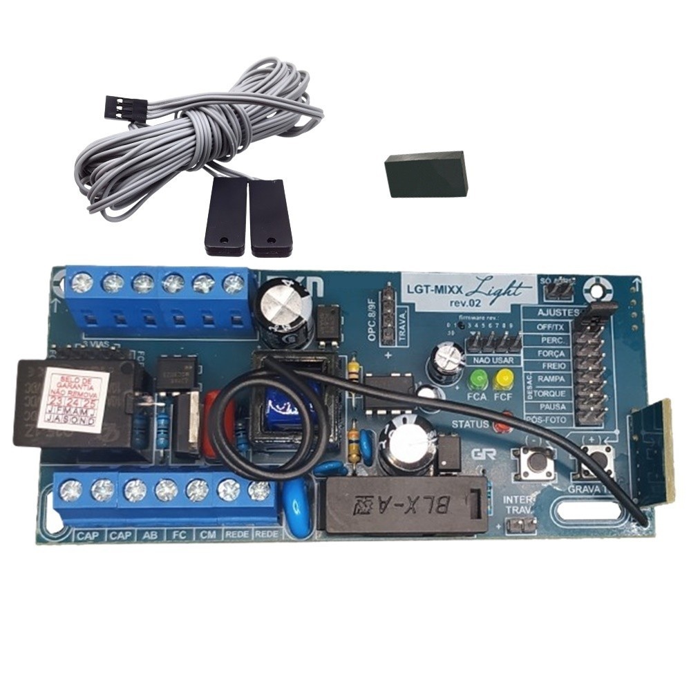 CENTRAL ELETRÔNICA COM KIT FIM DE CURSO PARA BASCULANTE PPA