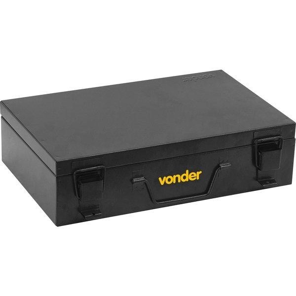 Maleta para ferramentas metálica 400x250x100 preta - Vonder em Oferta na Shopee