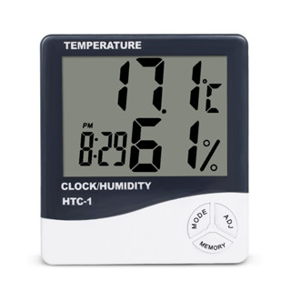 Termo Higrômetro Medidor Umidade e Temperatura Relógio Digital em Oferta na Shopee