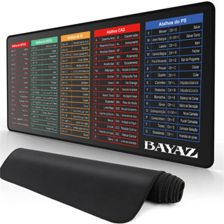 Mousepad De Computador Descrição Da Tecla De Atalho Mouse Pad 70x30cm/Português em Oferta na Shopee
