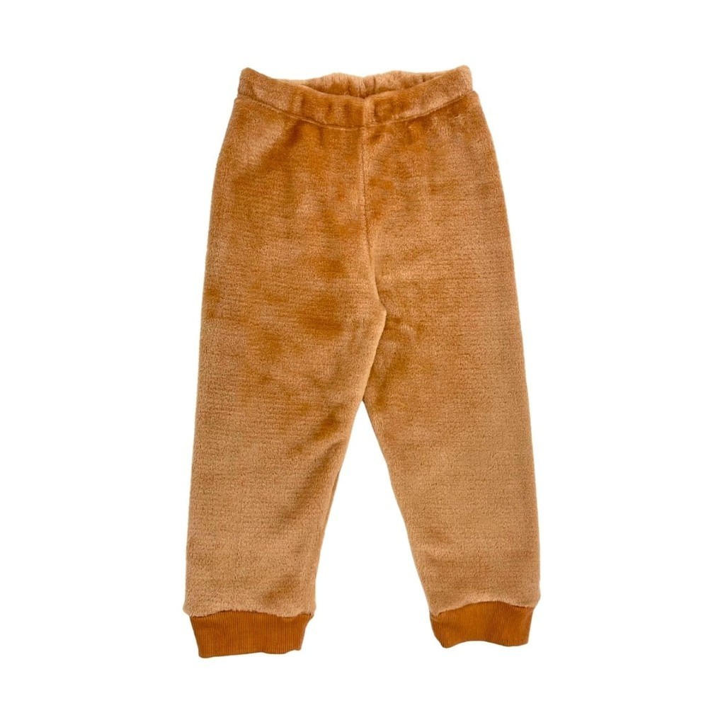 Calça Fleece Avulsa Lisa Peluciada Infantil Quentinha Inverno Básica com Punho