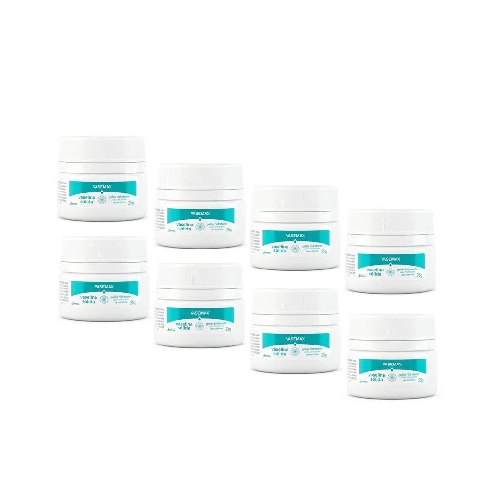 Kit 8 Vaselina Sólida Hidratante 25g - Farmax