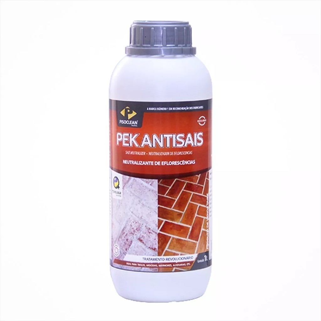 Neutralizador Pek Antissinais 1 Litro Pisoclean Elimina Sais de Pisos Cimentício