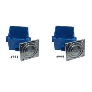 2 Caixa De Passagem Com Tampa De Inox Refletores De Piscinas em Oferta na Shopee