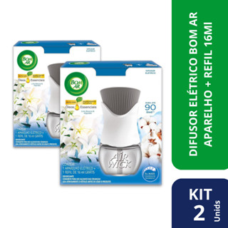 Kit Com 2 Difusores Bom Ar Algodão Aparelho Com Refil 16ml