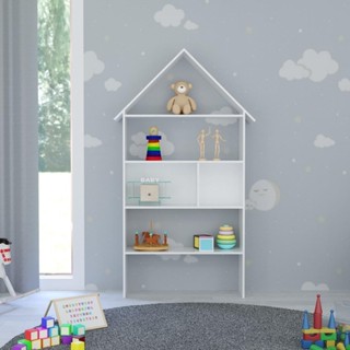Estante Casinha Infantil Organizadora 4 Prateleiras Daisy Branco - Lumil em Oferta na Shopee