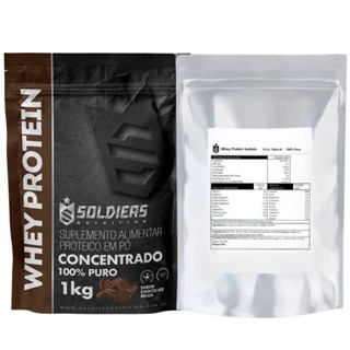 Kit: Whey Protein Concentrado 1Kg + Whey Protein Isolado 1Kg - 100% Importado - Soldiers Nutrition
