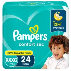 Fralda Pampers Confort Sec XXXG com 24un
