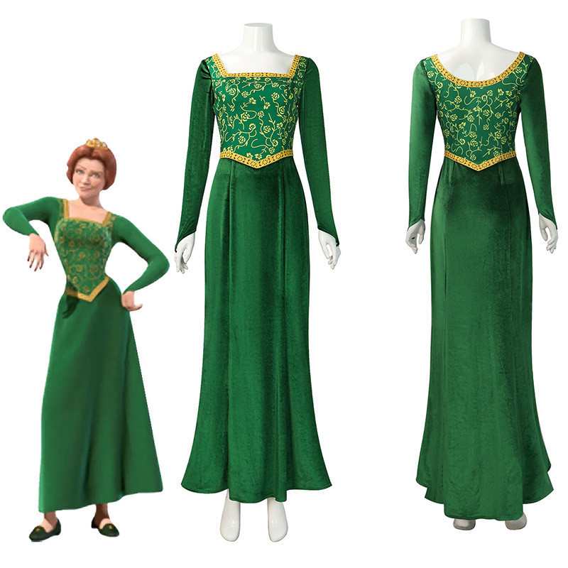 Estoque Pronto Venda a Quente Crianças Adultas Animação Monster Shrek Shrek Princesa Fiona cosplay Roupas Femininas