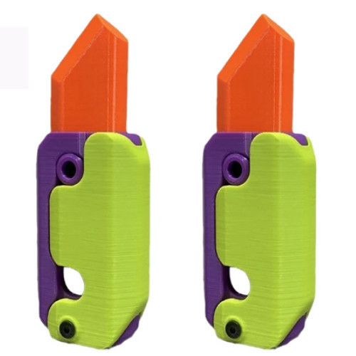 Super Mini Faca De Gravidade Cenoura Truque De Brinquedo Retráteis Mágicas Propulsor Falso Gadget