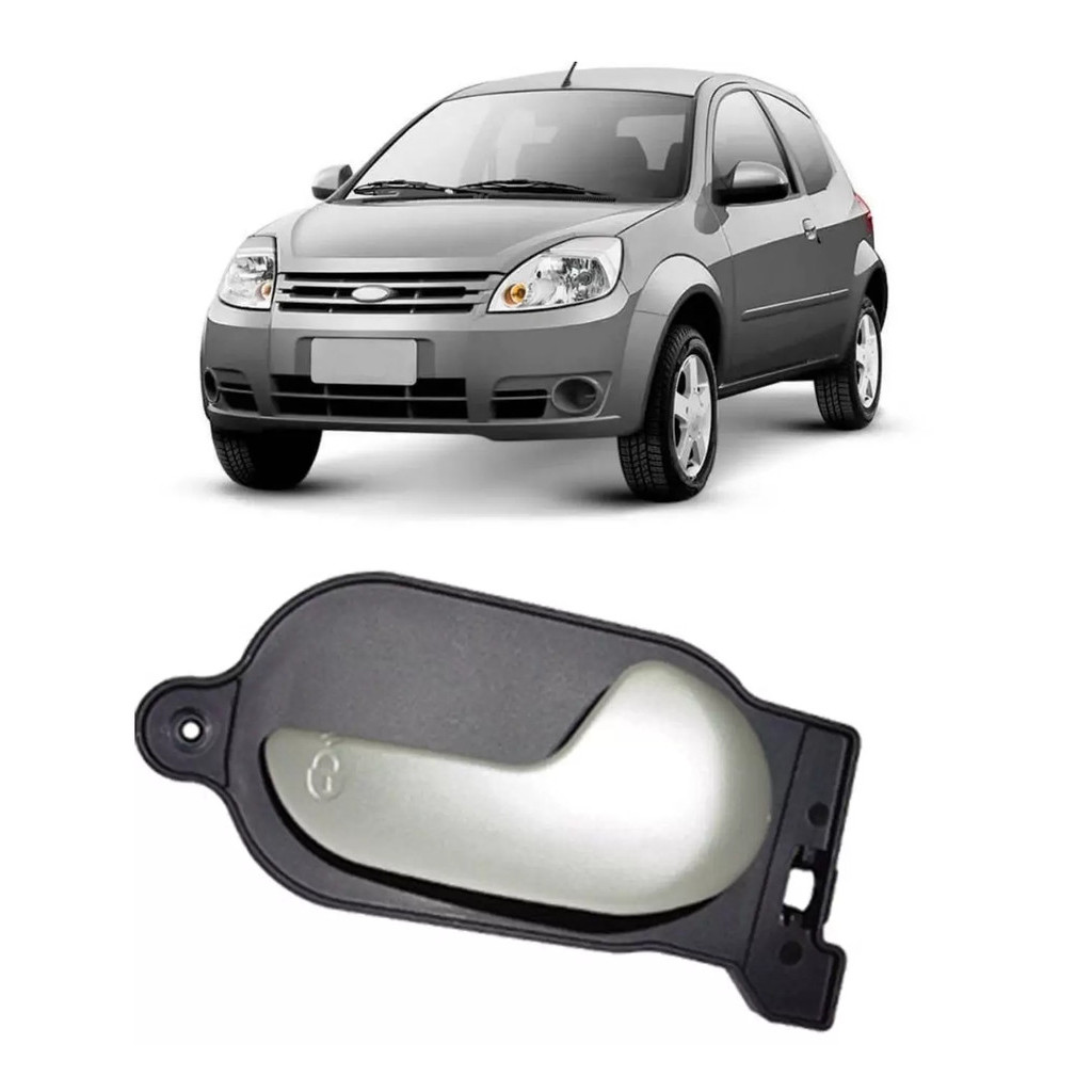 MACANETA INTERNA FIESTA AMAZON ECOSPORT PRATA LADO ESQUERDO em Oferta na Shopee