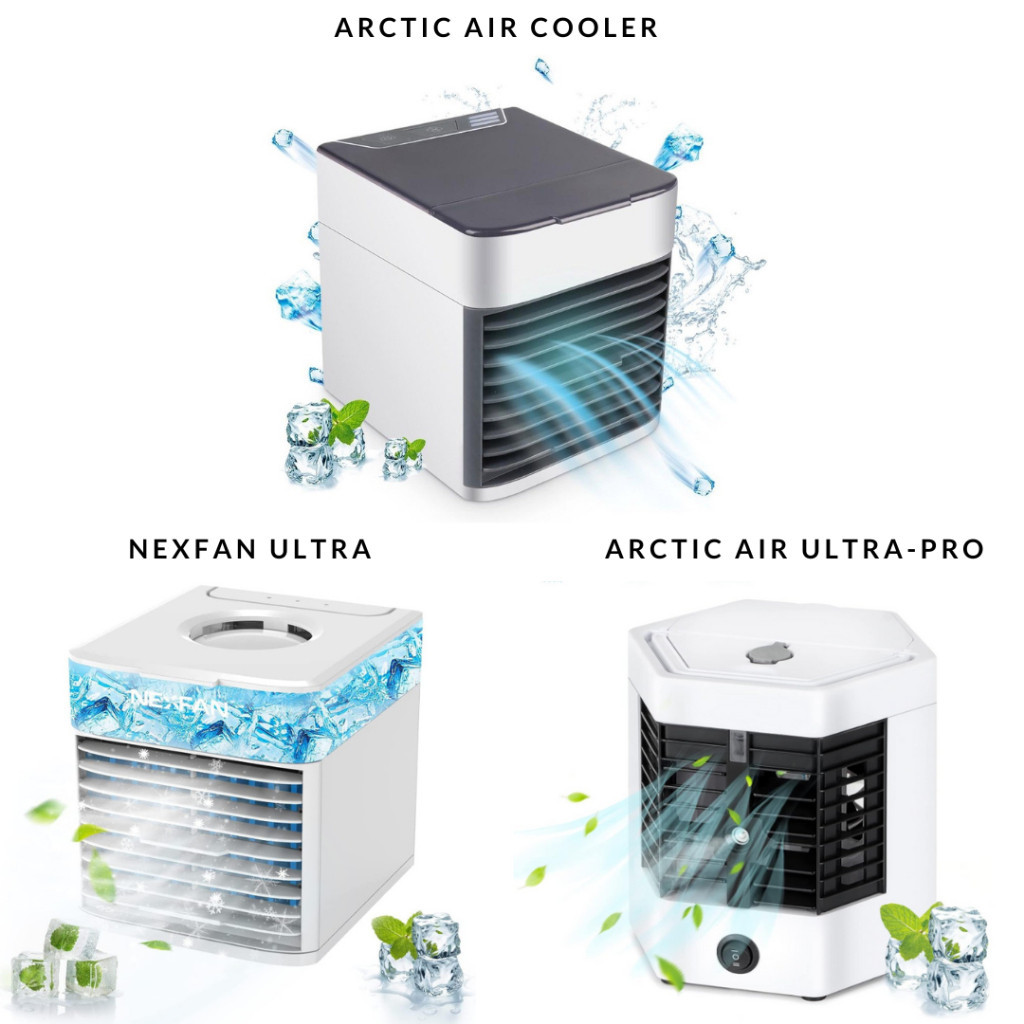 Mini Ar Condicionado Portátil de Mesa Arctic Air Cooler/ Nexfan Ultra/ Arctic Air Ultra-Pro Umidificador Climatizador Luz Led Envio Imediato Refresca Verão Calor Sala Escritorio