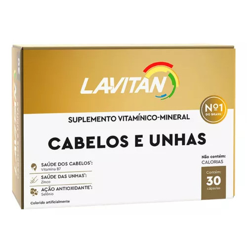 Lavitan Hair Cabelos e Unhas Cimed - Suplemento Vitamínico 30 Caps Original