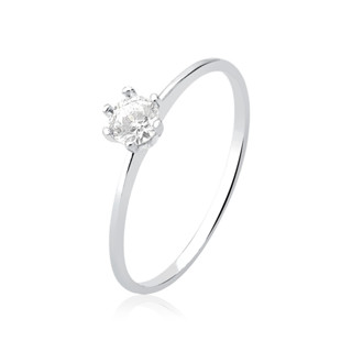 Anél prata 925 solitário zircônia 3mm - Prata legitima em Oferta na Shopee