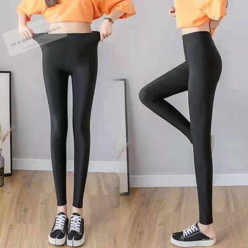 Meia calça sem costura para uso ao ar livre Meia Calça Legging Flanelada Térmica Cintura Alta Adulto