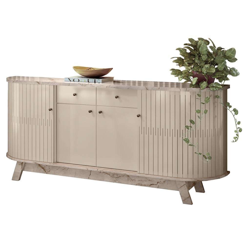Balcão Buffet para Sala de Jantar 183cm Mônica Z10 Calacata/Off White - Mpozenato em Oferta na Shopee