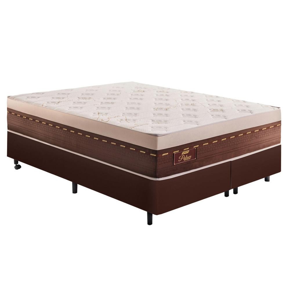Cama Box King + Colchão de Molas Ensacadas Palace Gazin 203cm x 193cm