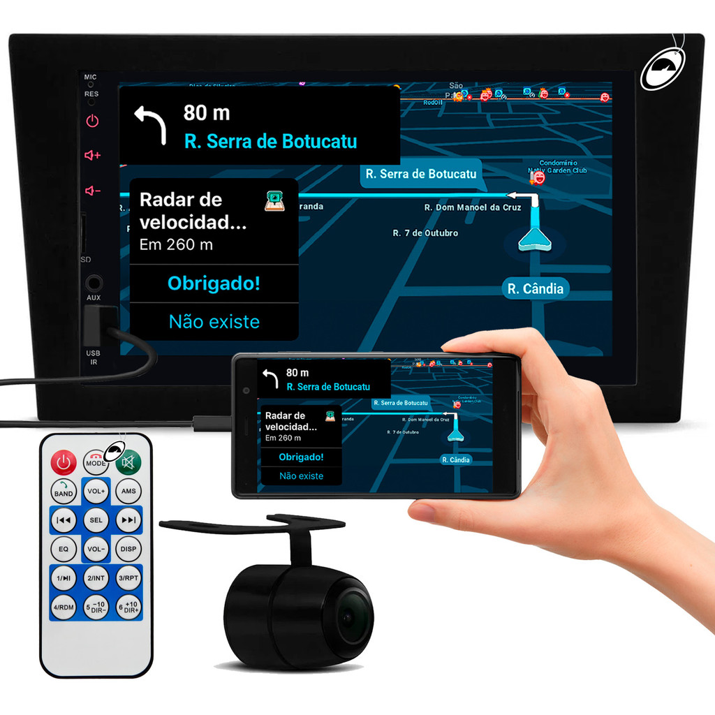 Multimídia Corsa Montana Vectra Meriva Espelhamento Bluetooth USB SD Card + Moldura + Câmera Ré