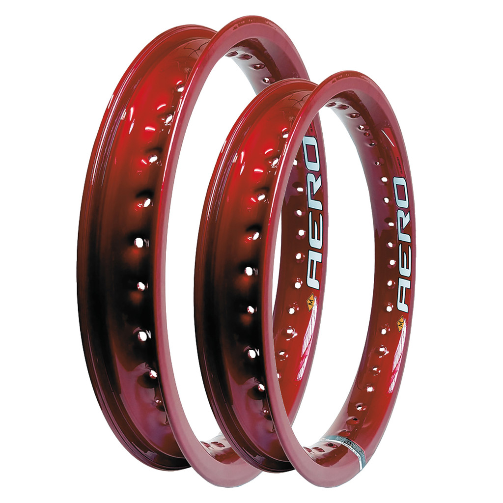 Par Aros em Alumínio Monaco Aero 21x185 e 18x215 Tornado Xre Sahara 300 Crf Lander Dt Vermelho