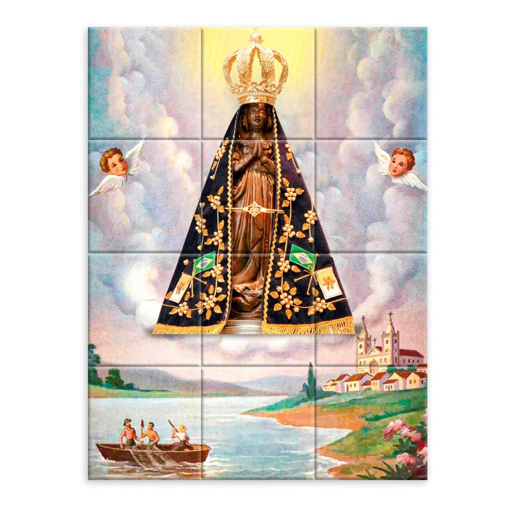 Imagem De Nossa Senhora Da Aparecida Com Pescadores Azulejo