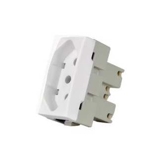 Módulo Tomada 2P+T 20A 250v Branco Sleek Margirius